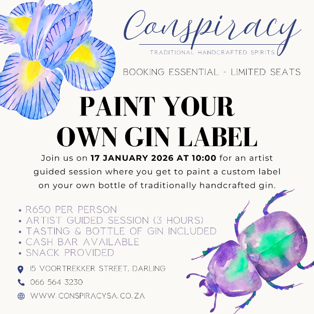 Picture of 17 January 2026 10:00 Paint Your Own Gin Label